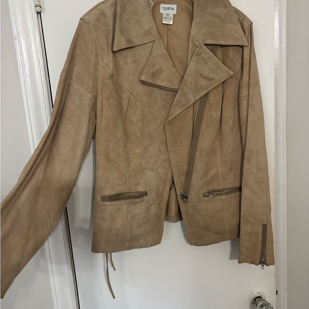 Together Tan Leather Jacket